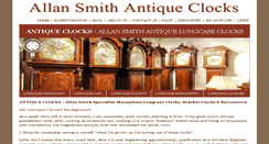 Desktop Screenshot of allansmithantiqueclocks.co.uk